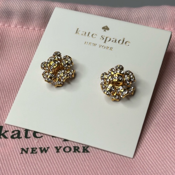 Kate spade bow bling earrings new with dust bag - Picture 1 of 4